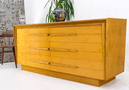 EstablishedLines Lacquered Blond Birch 6 Drawer Swedish Mid-Century Modern Dresser Credenza Mint