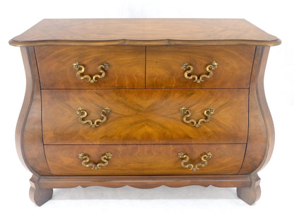 EstablishedLines Baker Book Matched Bombay Style Heavy Brass Drop Pulls 3 Drawer Dresser Console