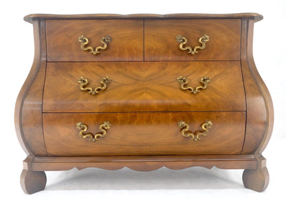 EstablishedLines Baker Book Matched Bombay Style Heavy Brass Drop Pulls 3 Drawer Dresser Console