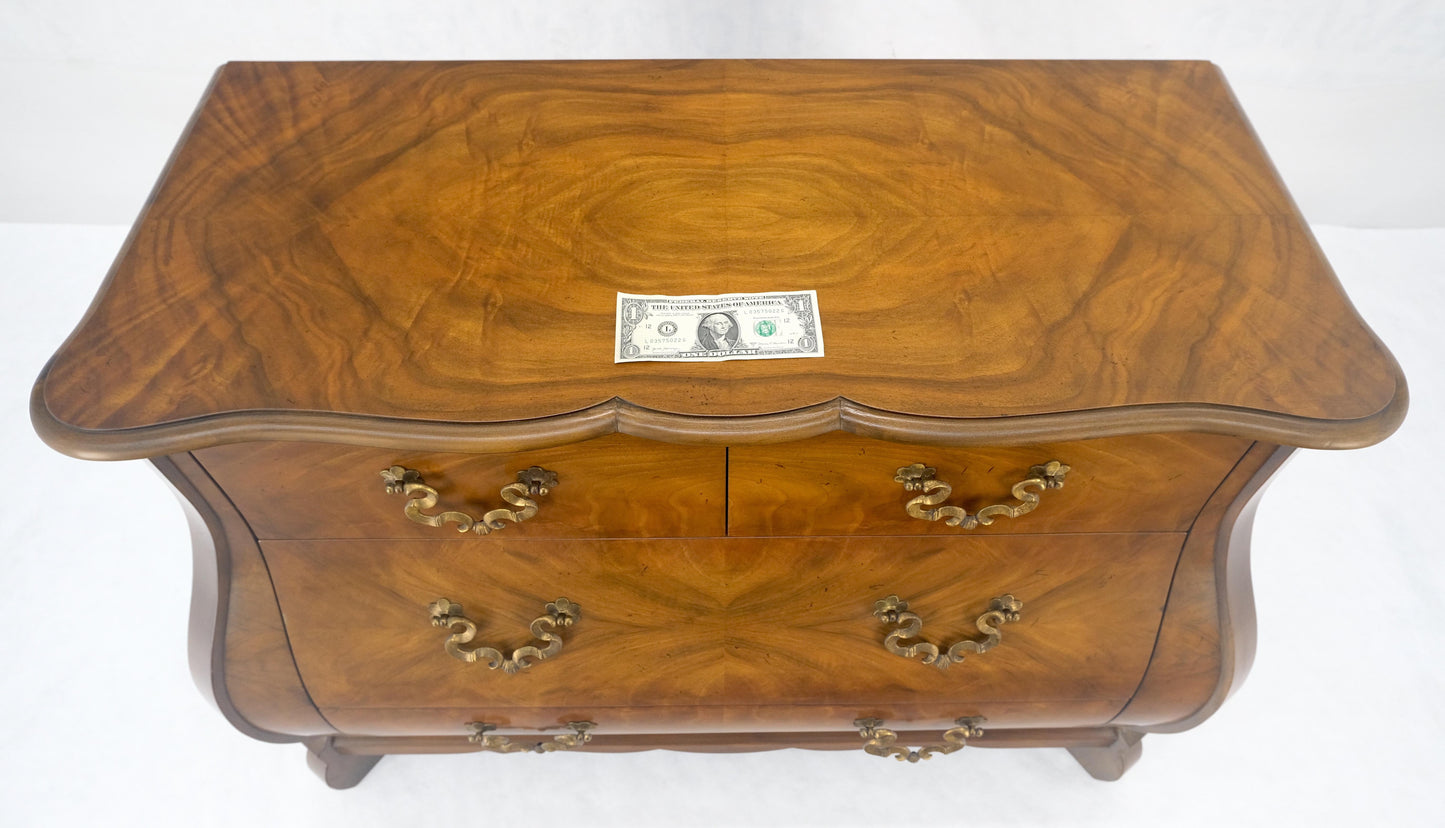 EstablishedLines Baker Book Matched Bombay Style Heavy Brass Drop Pulls 3 Drawer Dresser Console