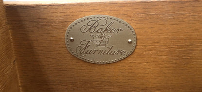 EstablishedLines Baker Book Matched Bombay Style Heavy Brass Drop Pulls 3 Drawer Dresser Console