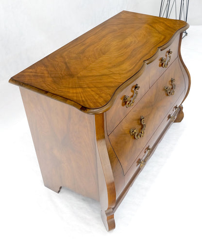EstablishedLines Baker Book Matched Bombay Style Heavy Brass Drop Pulls 3 Drawer Dresser Console