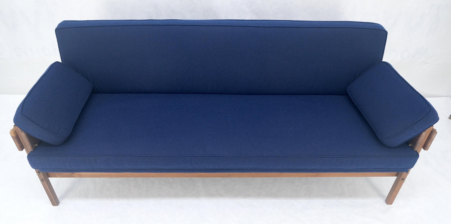 EstablishedLines Danish MSM Solid Oiled Walnut Frame New Upholstery Vintage Daybed Sofa Settee