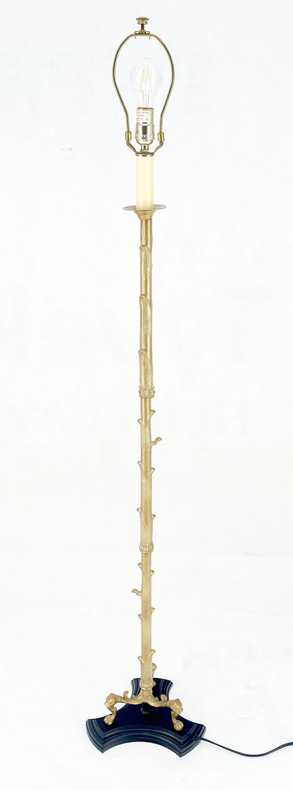 EstablishedLines Solid Brass Bronze Faux Twig Tripod Claw Feet Base Floor Lamp Super Fine Quality