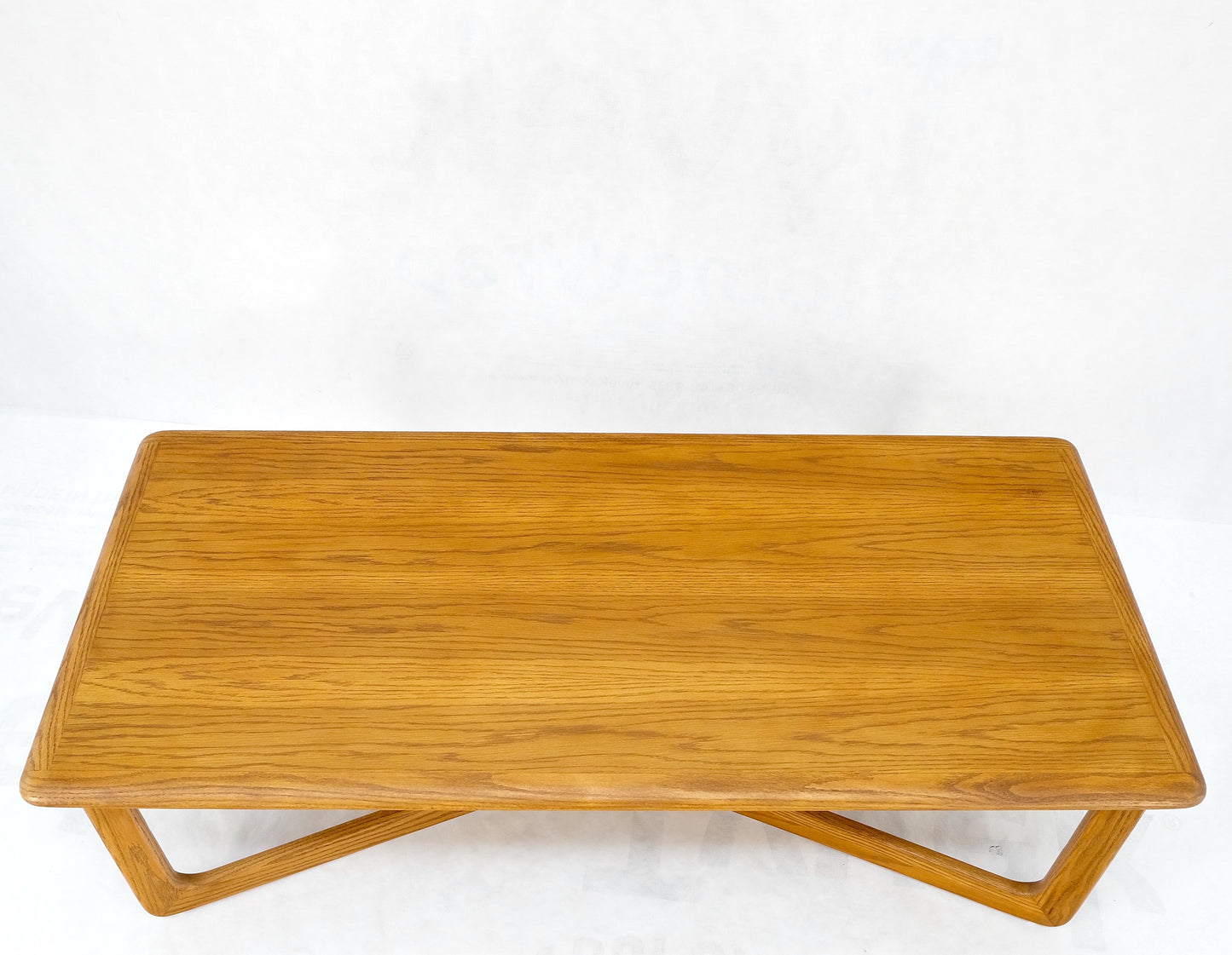 EstablishedLines Restored x Base Rectangle Chestnut Coffee Table by Lane Mid-Century Modern Mint!
