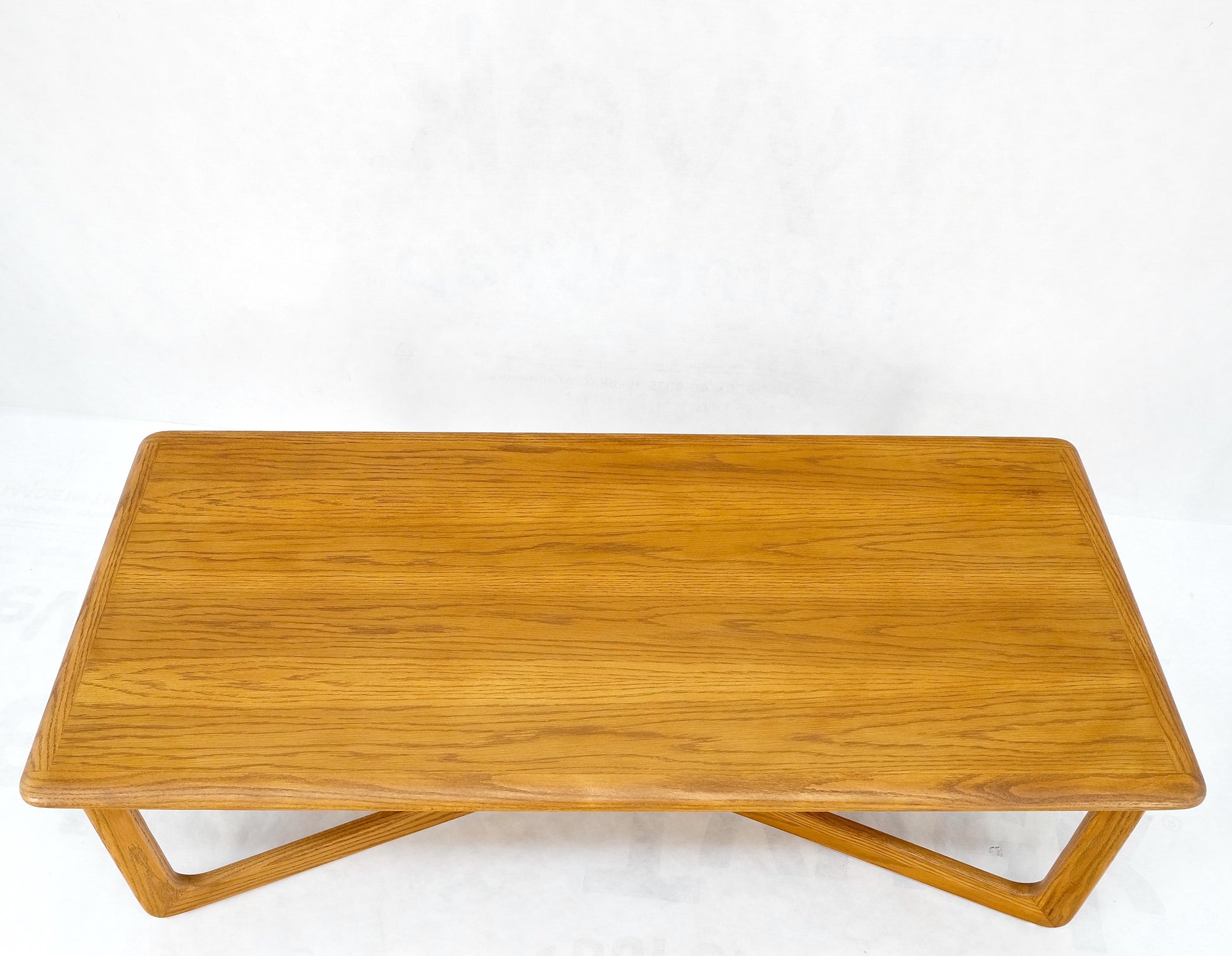 EstablishedLines Restored x Base Rectangle Chestnut Coffee Table by Lane Mid-Century Modern Mint!