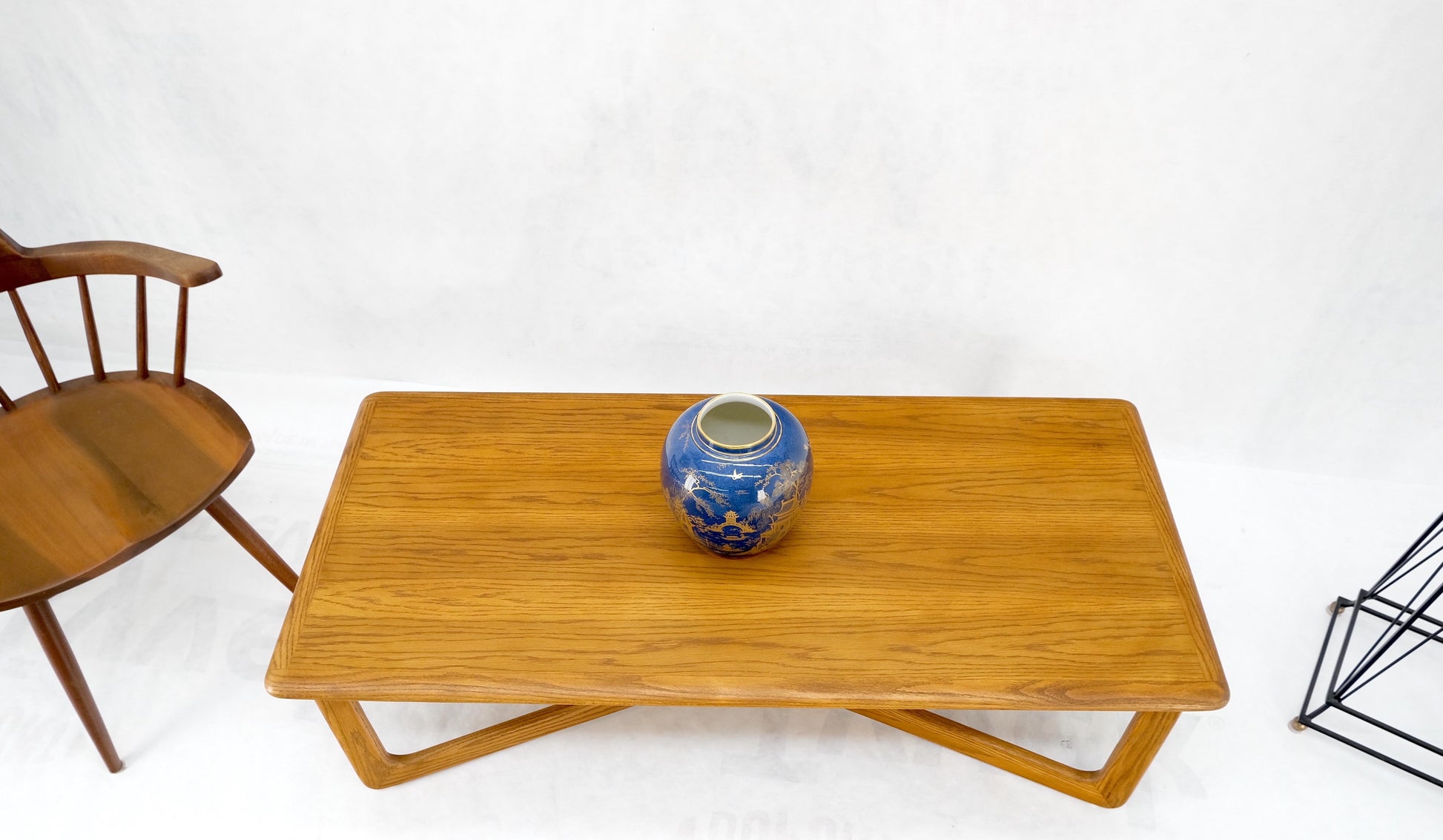 EstablishedLines Restored x Base Rectangle Chestnut Coffee Table by Lane Mid-Century Modern Mint!