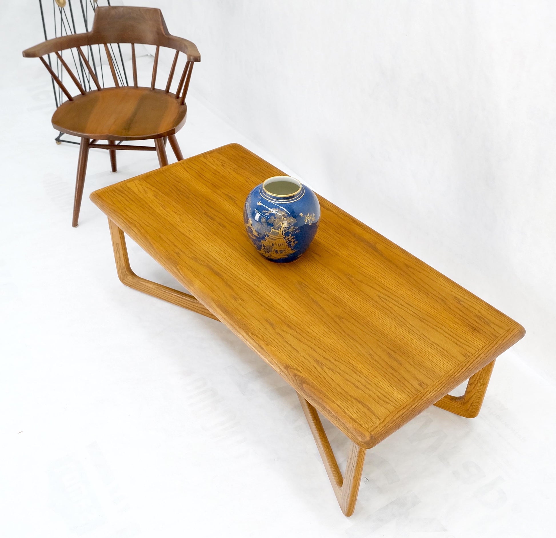EstablishedLines Restored x Base Rectangle Chestnut Coffee Table by Lane Mid-Century Modern Mint!