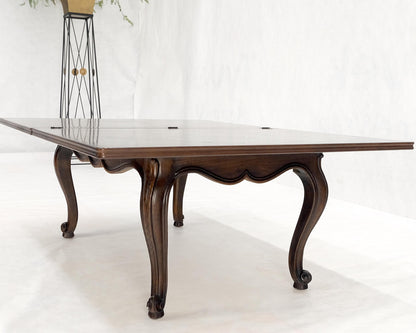 EstablishedLines Flip Top Folding Double Parquet Top Chestnut Coffee Cocktail Table Carved Legs