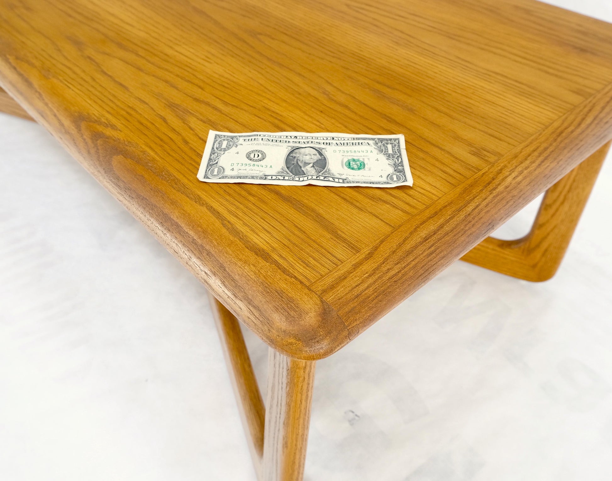 EstablishedLines Restored x Base Rectangle Chestnut Coffee Table by Lane Mid-Century Modern Mint!