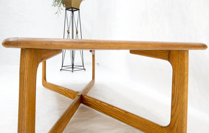 EstablishedLines Restored x Base Rectangle Chestnut Coffee Table by Lane Mid-Century Modern Mint!
