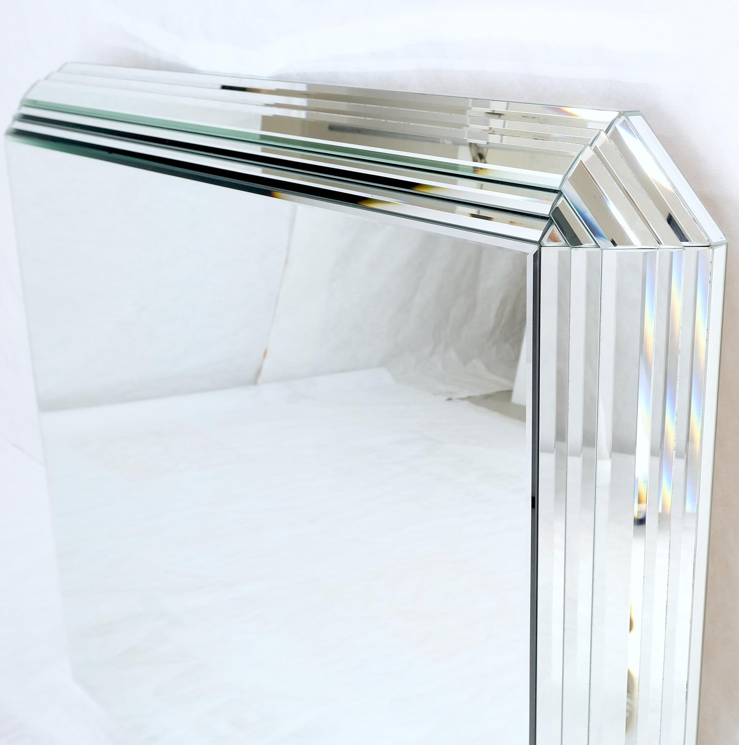 EstablishedLines Large 3D 6" Deep Mirror Frame 48x54 Wide Rectangle Square Wall Mirror MINT