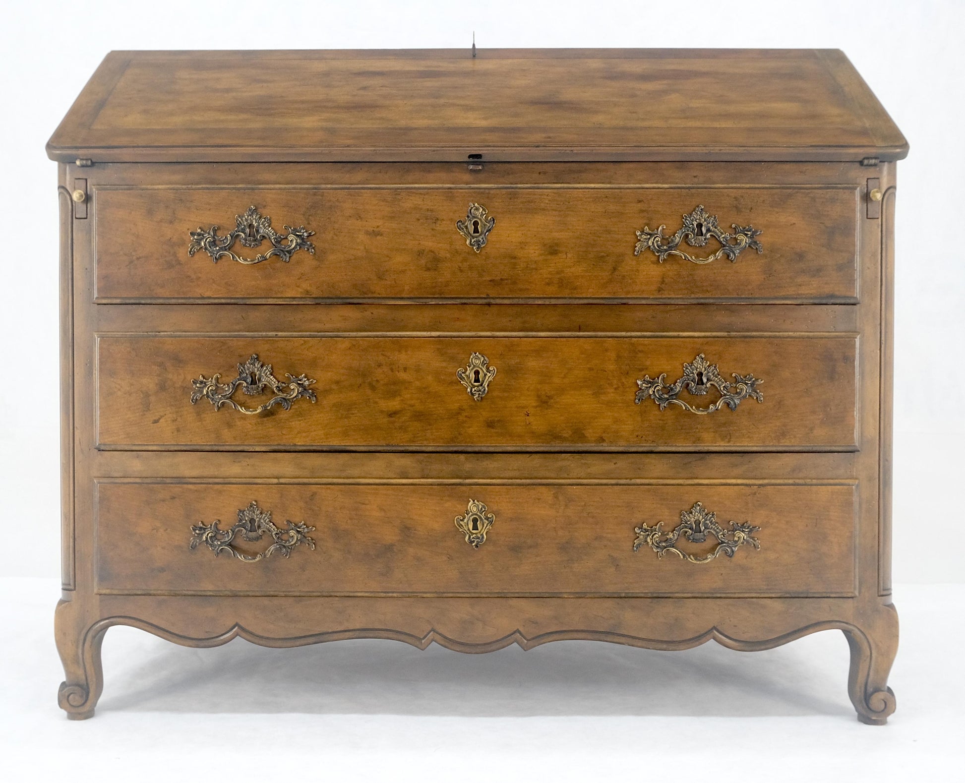 EstablishedLines Baker Slant Drop Front Secretary Desk 3 Drawers Chest MINT