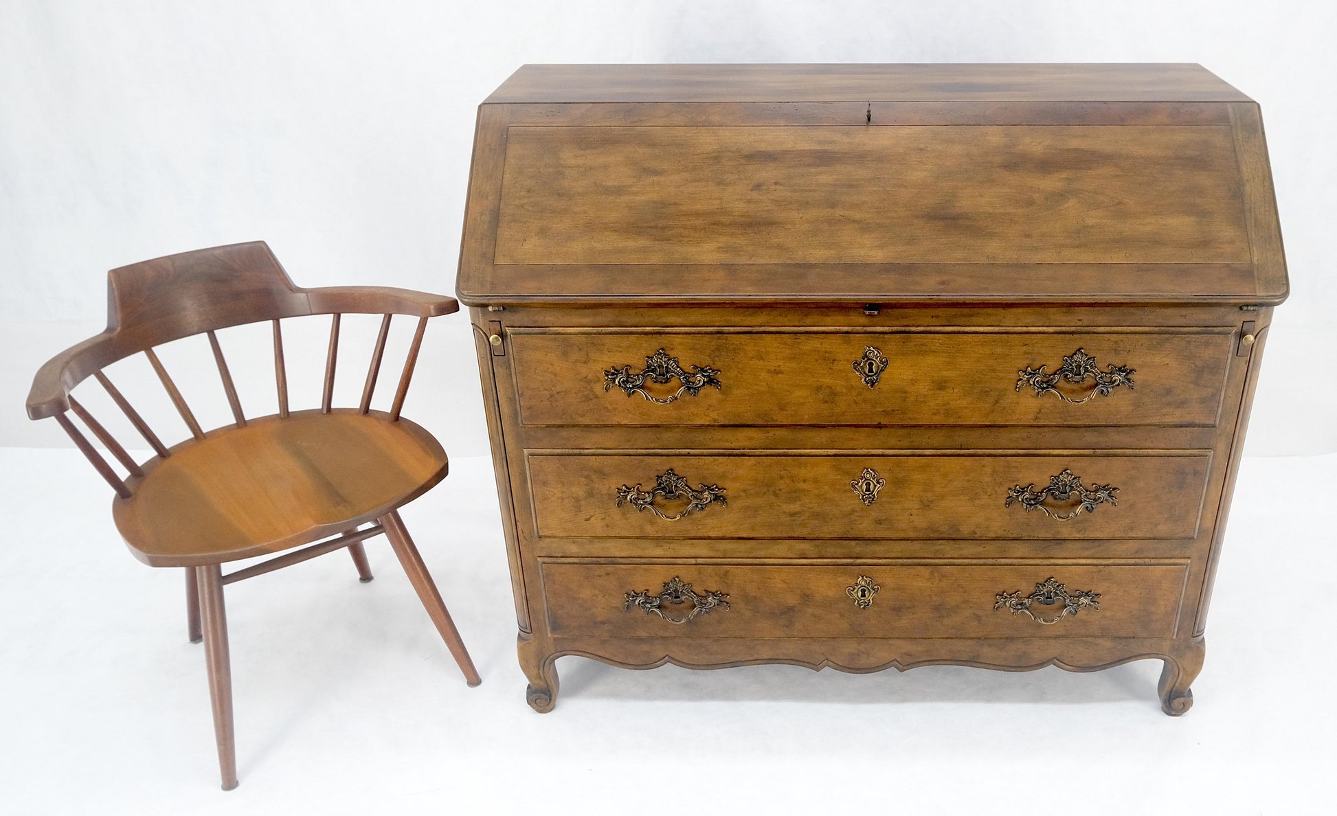 EstablishedLines Baker Slant Drop Front Secretary Desk 3 Drawers Chest MINT