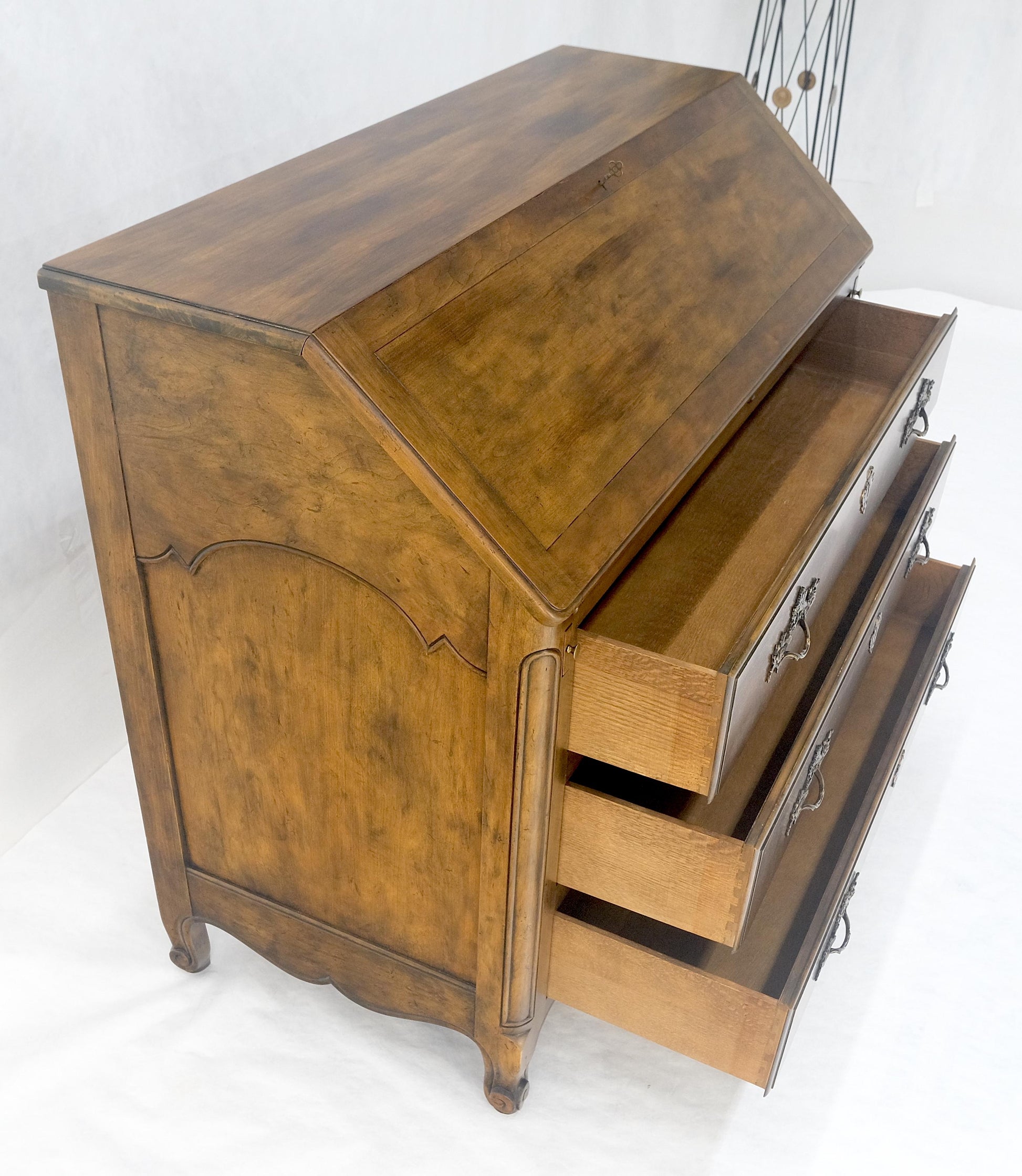 EstablishedLines Baker Slant Drop Front Secretary Desk 3 Drawers Chest MINT