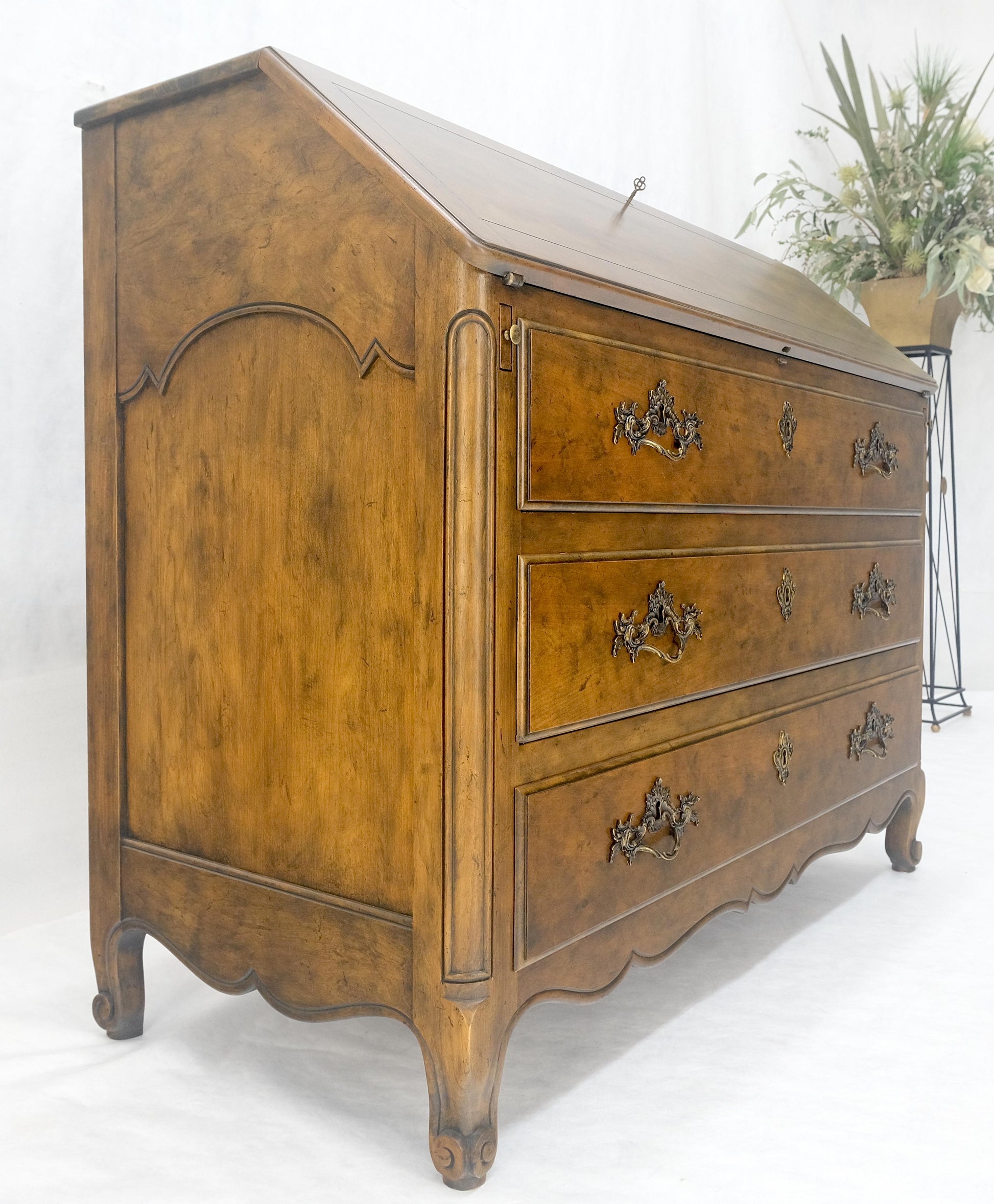 EstablishedLines Baker Slant Drop Front Secretary Desk 3 Drawers Chest MINT