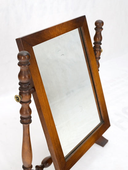 Country Style Brass & Colonial Maple Shaving Mirror Mint!