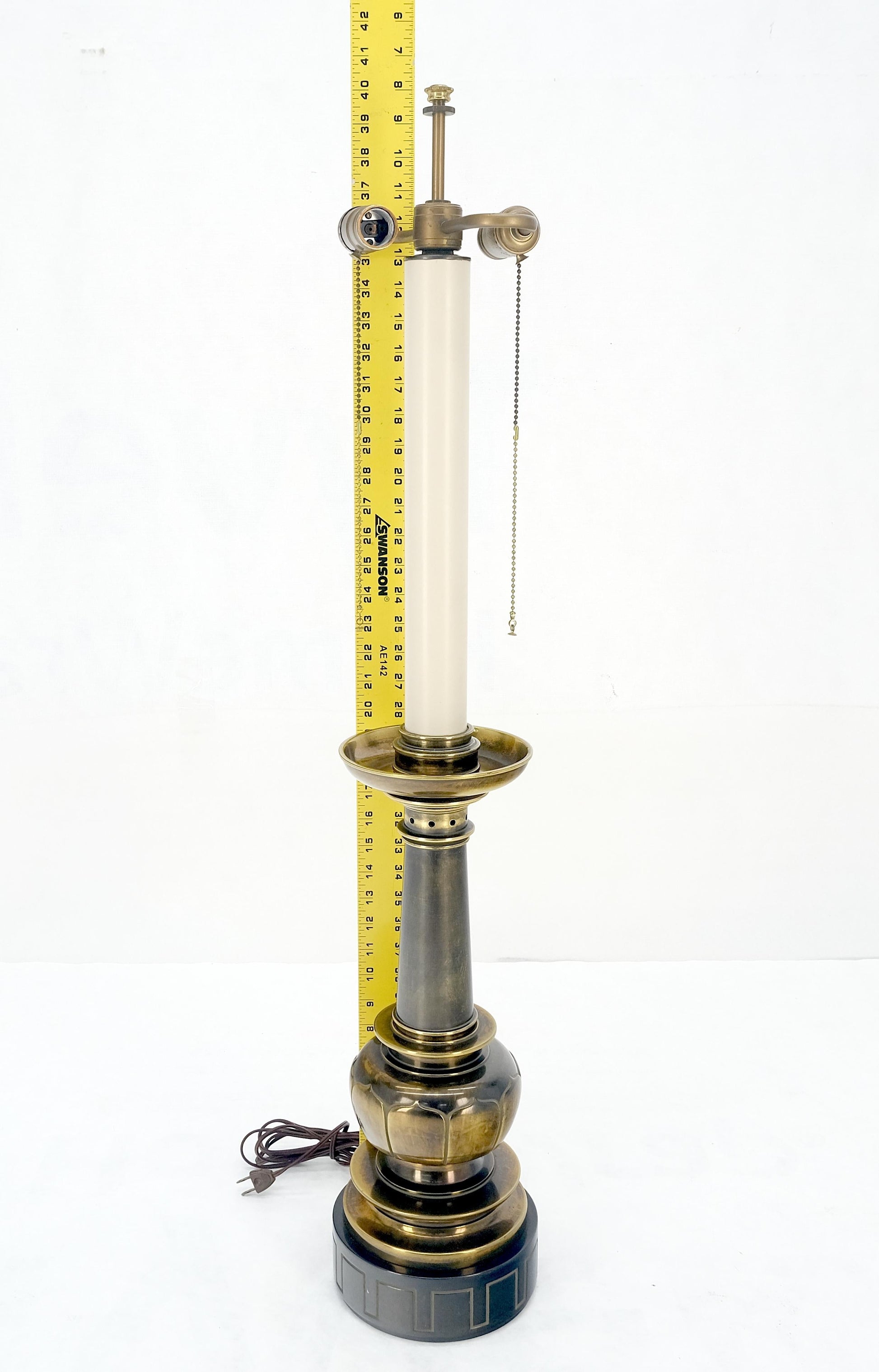 EstablishedLines Large Massive 40" Tall Patinated Brass Table Lamp by Stiffel Quality MINT
