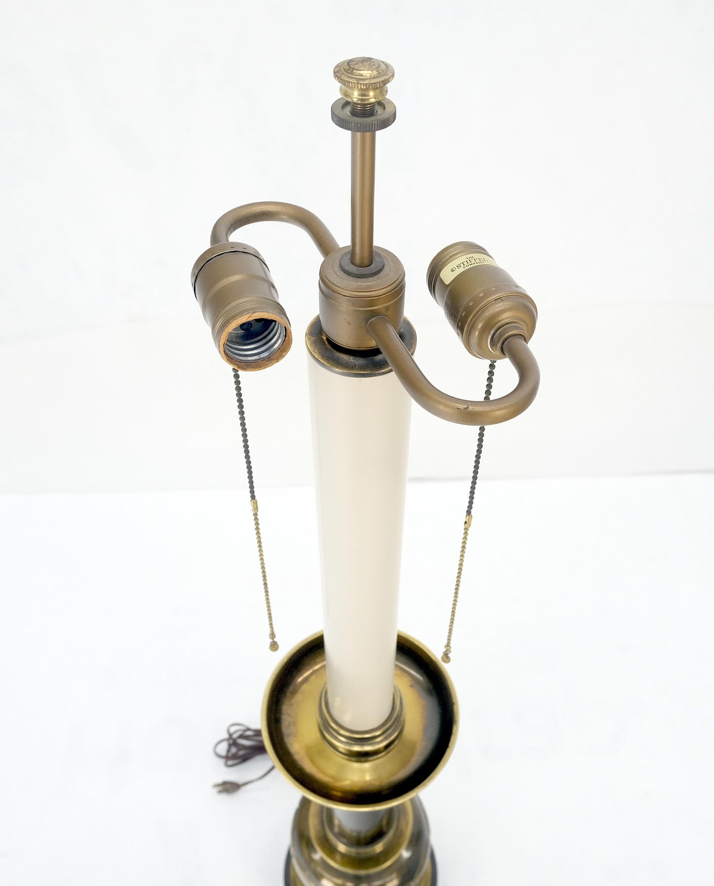 EstablishedLines Large Massive 40" Tall Patinated Brass Table Lamp by Stiffel Quality MINT