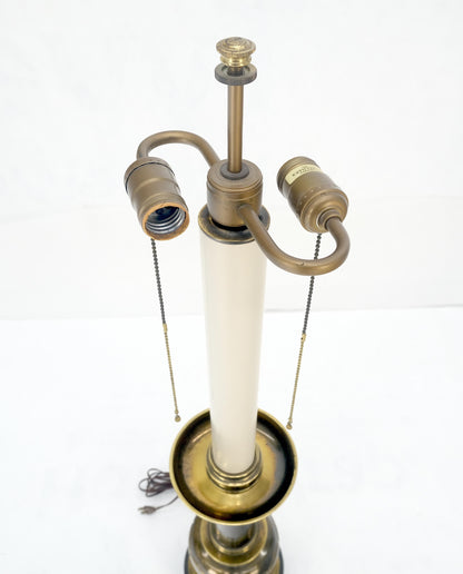 EstablishedLines Large Massive 40" Tall Patinated Brass Table Lamp by Stiffel Quality MINT