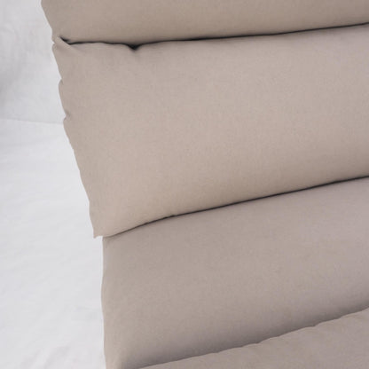 EstablishedLines Pair New Light Coffee to Grey Alcantera Upholstery Scoop Lounge Chairs SHARP!