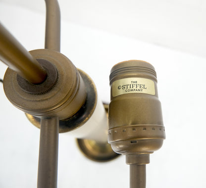 EstablishedLines Large Massive 40" Tall Patinated Brass Table Lamp by Stiffel Quality MINT