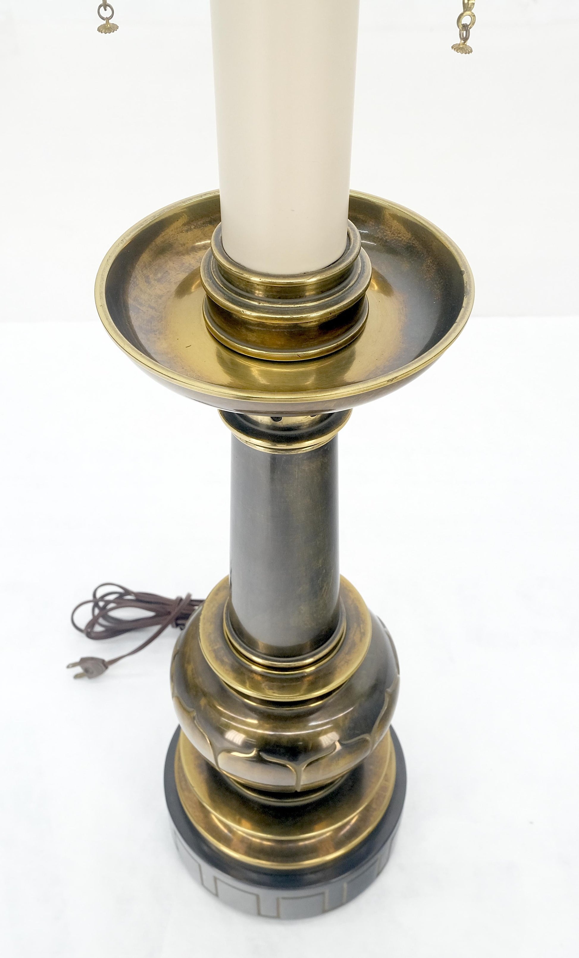 EstablishedLines Large Massive 40" Tall Patinated Brass Table Lamp by Stiffel Quality MINT