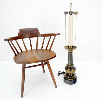EstablishedLines Large Massive 40" Tall Patinated Brass Table Lamp by Stiffel Quality MINT