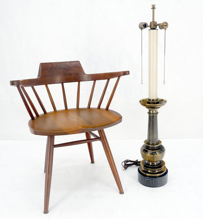 EstablishedLines Large Massive 40" Tall Patinated Brass Table Lamp by Stiffel Quality MINT