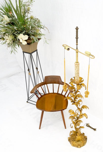 EstablishedLines Decorative Italian Gold Leaf Metal Floor Lamp Mint!