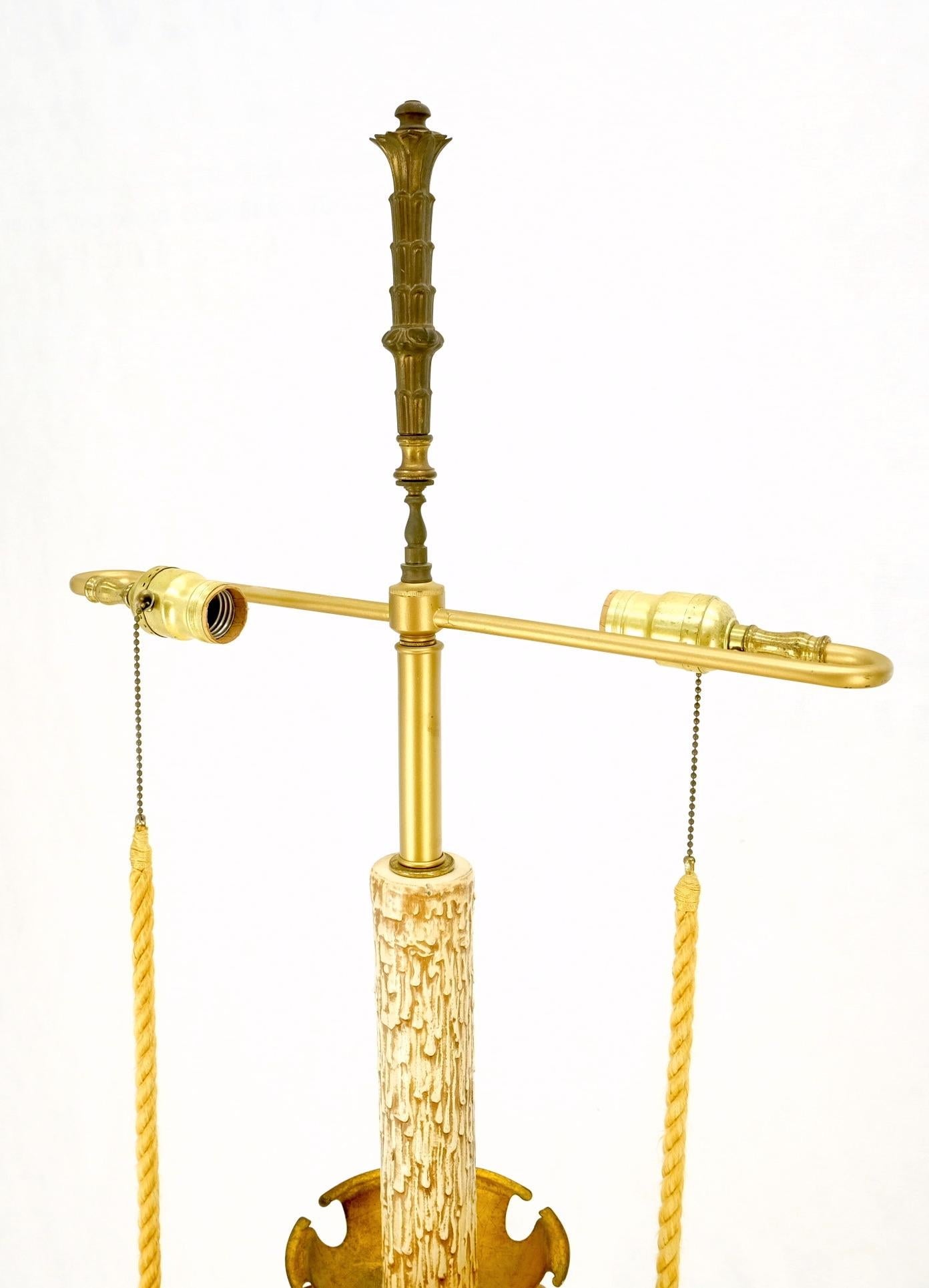 EstablishedLines Decorative Italian Gold Leaf Metal Floor Lamp Mint!