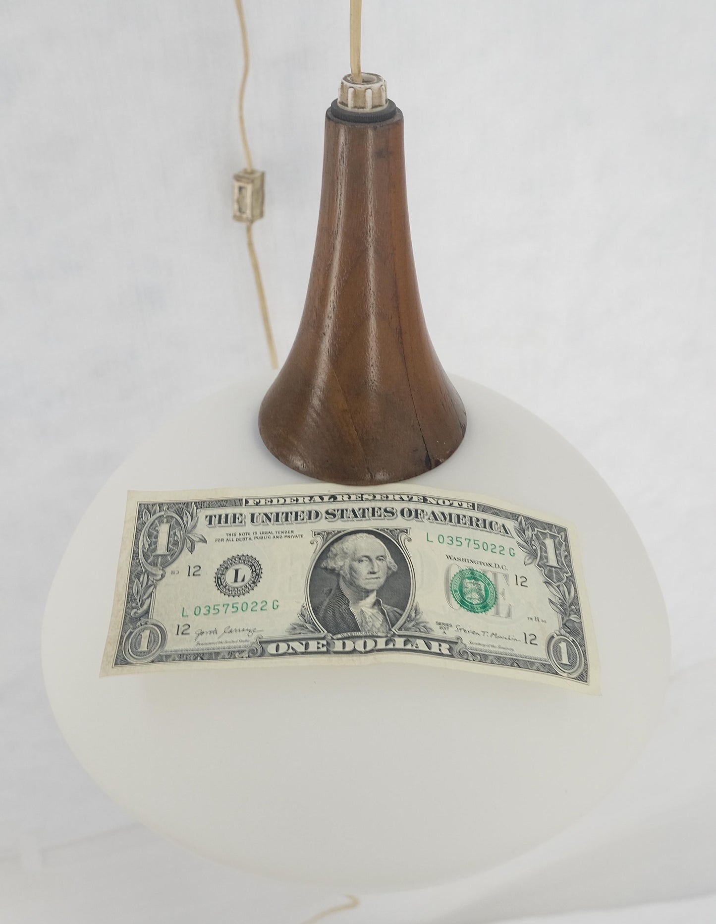 EstablishedLines Danish Mid Century Modern Fully Adjustable Teak Swing Scones Frost Glass Shade