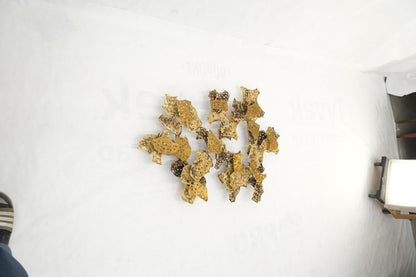 EstablishedLines Curtis Jere Molten Brass Flakes Wall Sculpture