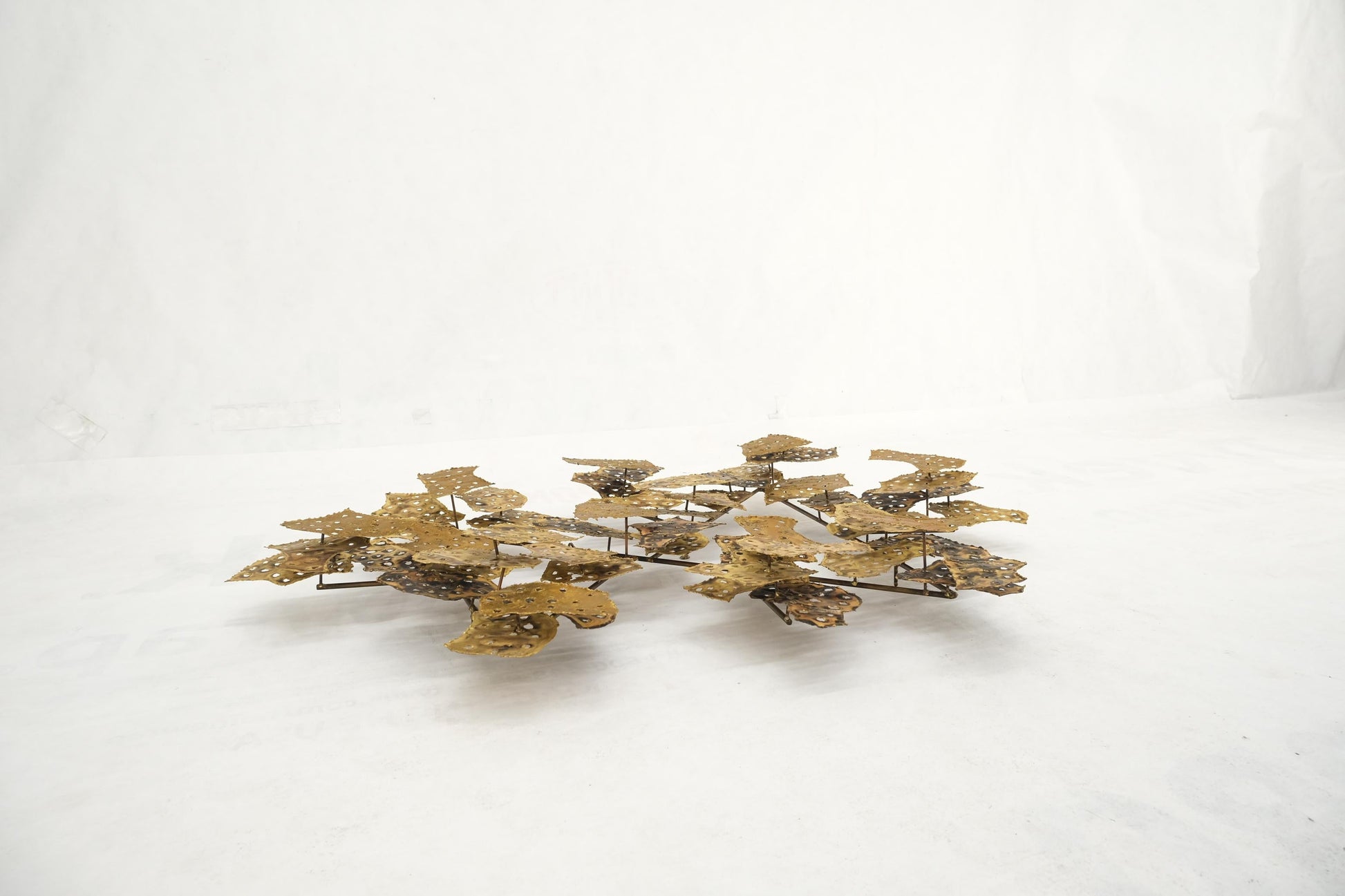 EstablishedLines Curtis Jere Molten Brass Flakes Wall Sculpture
