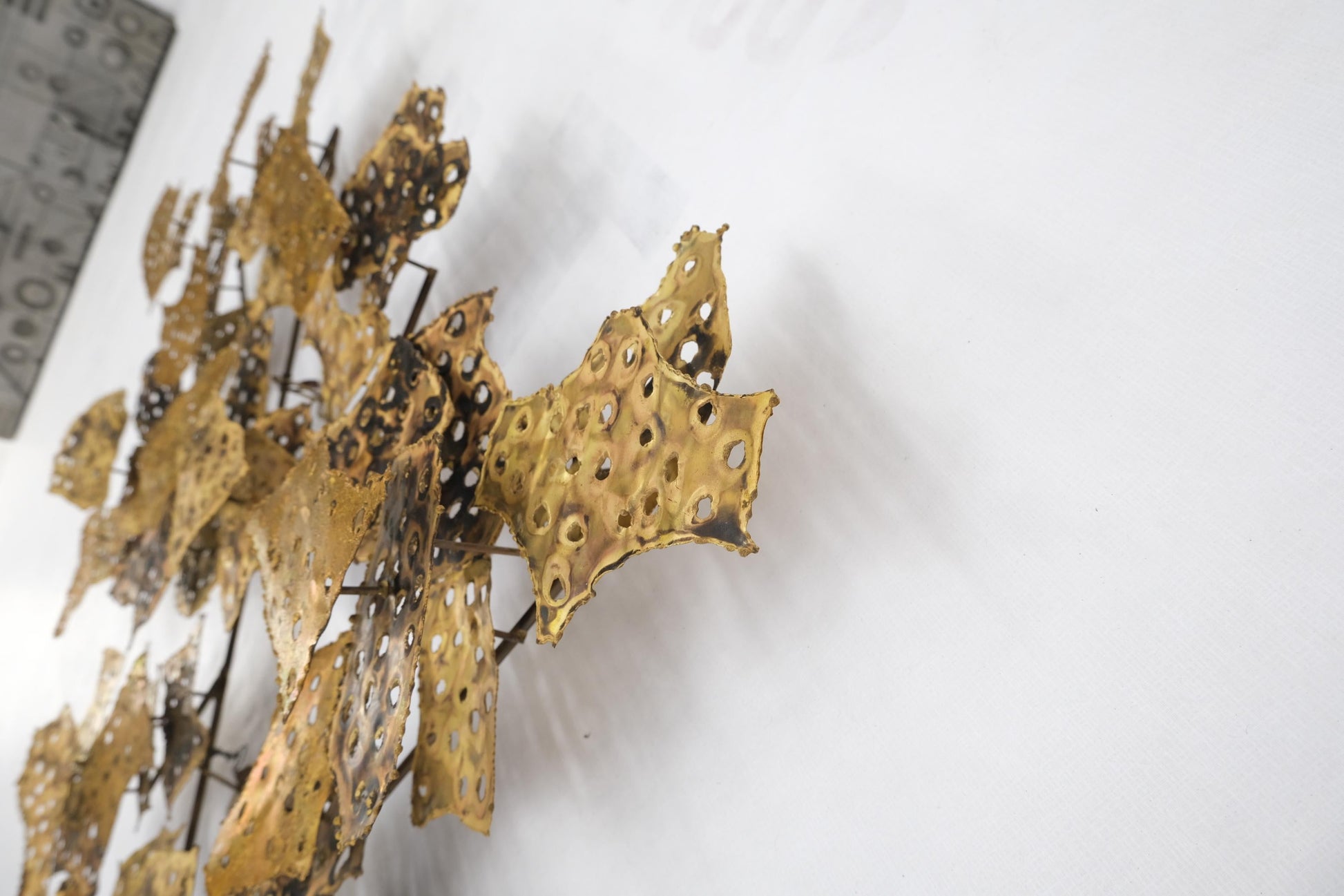 EstablishedLines Curtis Jere Molten Brass Flakes Wall Sculpture