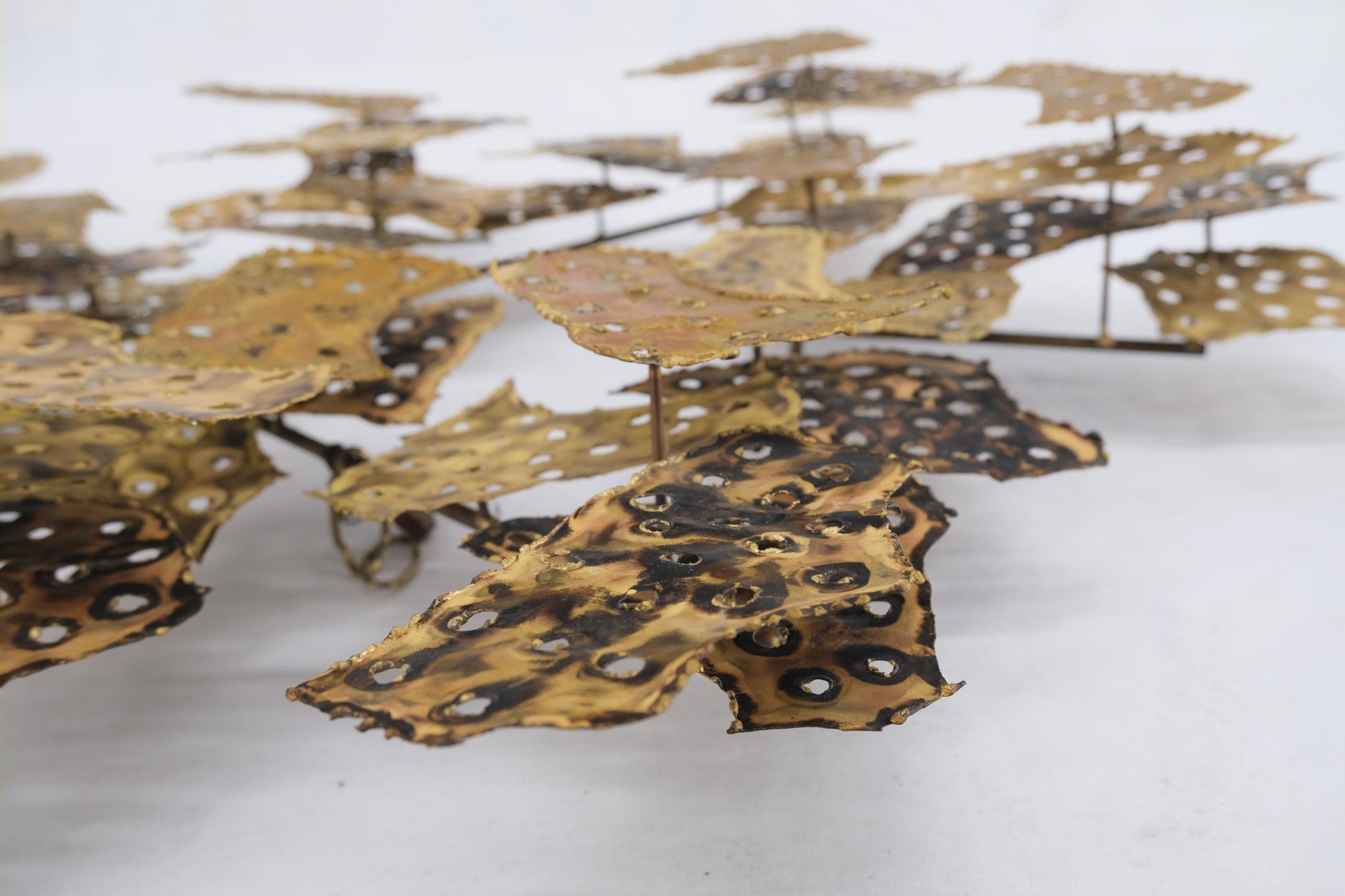 EstablishedLines Curtis Jere Molten Brass Flakes Wall Sculpture