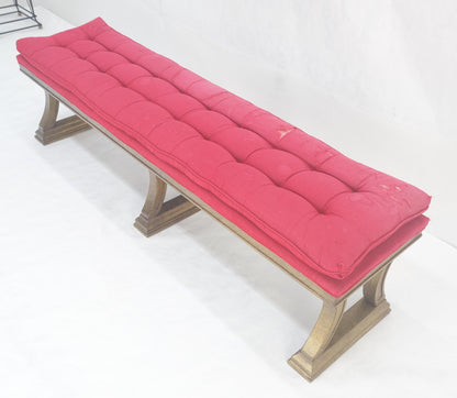 EstablishedLines c1970s Gold Splatter Metallic Style Finish Tufted Cushion Upholstery Bench Clean