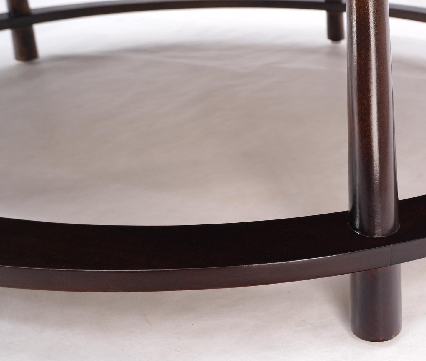 EstablishedLines Gibbings for Widdicomb Mid-Century Modern Round Walnut Coffee Table Tapered Legs
