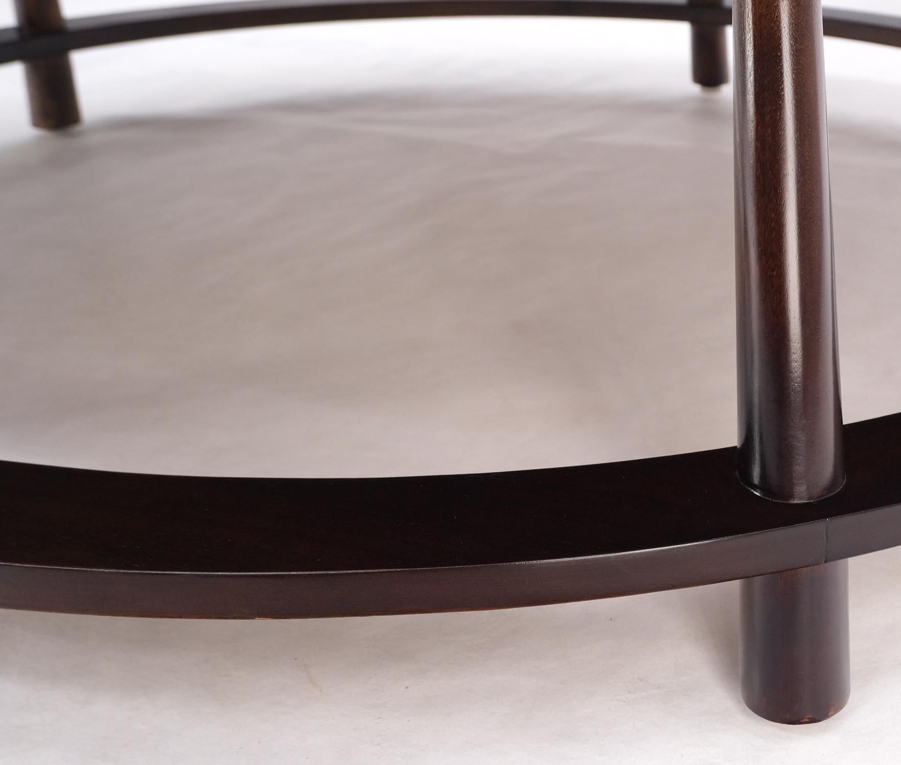 EstablishedLines Gibbings for Widdicomb Mid-Century Modern Round Walnut Coffee Table Tapered Legs
