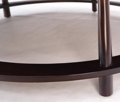 EstablishedLines Gibbings for Widdicomb Mid-Century Modern Round Walnut Coffee Table Tapered Legs