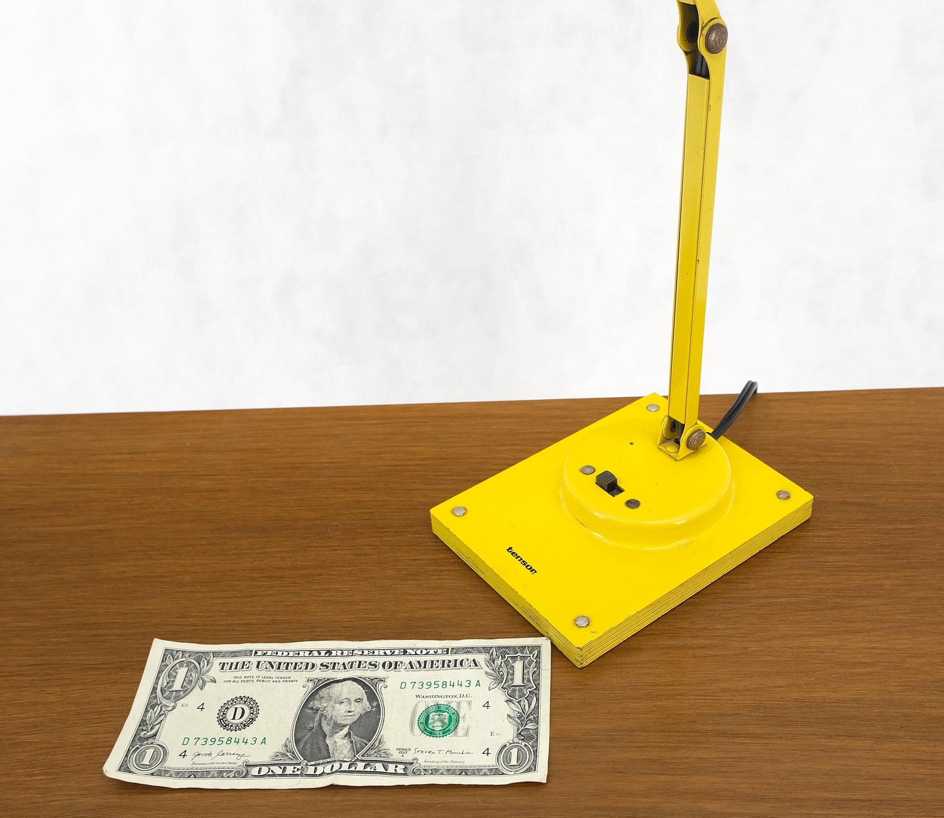 EstablishedLines Vintage Mid-Century Modern Tensor Bright Yellow Enamel Adjustable Desk Lamp
