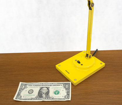 EstablishedLines Vintage Mid-Century Modern Tensor Bright Yellow Enamel Adjustable Desk Lamp