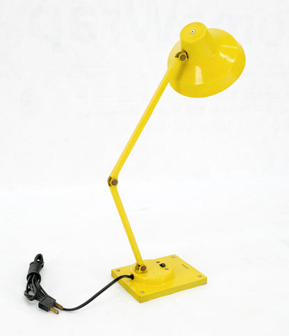 EstablishedLines Vintage Mid-Century Modern Tensor Bright Yellow Enamel Adjustable Desk Lamp