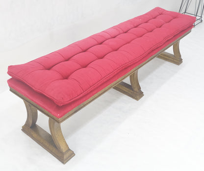 EstablishedLines c1970s Gold Splatter Metallic Style Finish Tufted Cushion Upholstery Bench Clean