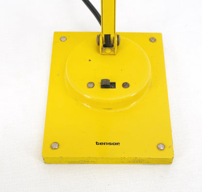 EstablishedLines Vintage Mid-Century Modern Tensor Bright Yellow Enamel Adjustable Desk Lamp