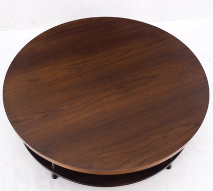 EstablishedLines Gibbings for Widdicomb Mid-Century Modern Round Walnut Coffee Table Tapered Legs