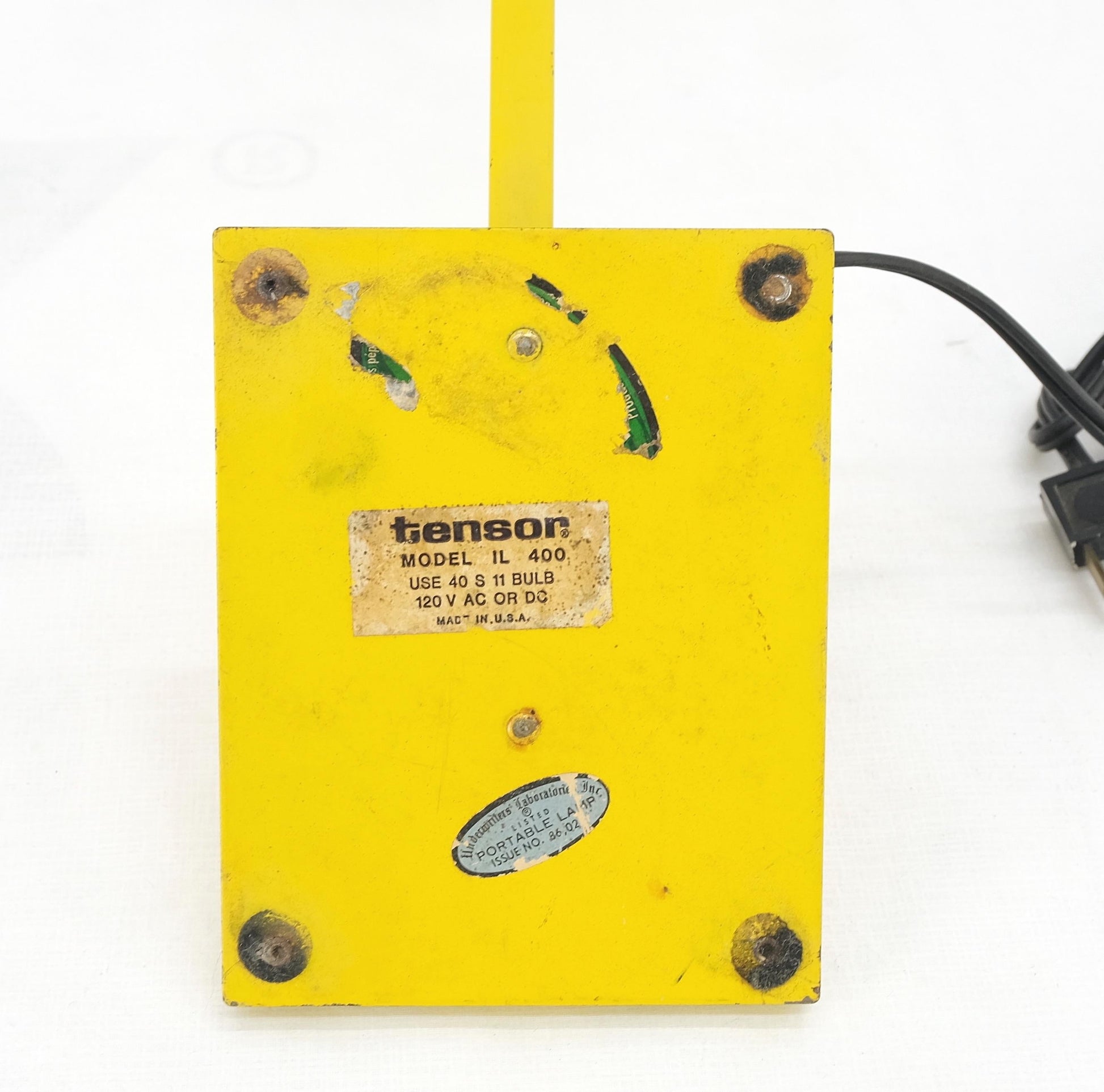 EstablishedLines Vintage Mid-Century Modern Tensor Bright Yellow Enamel Adjustable Desk Lamp