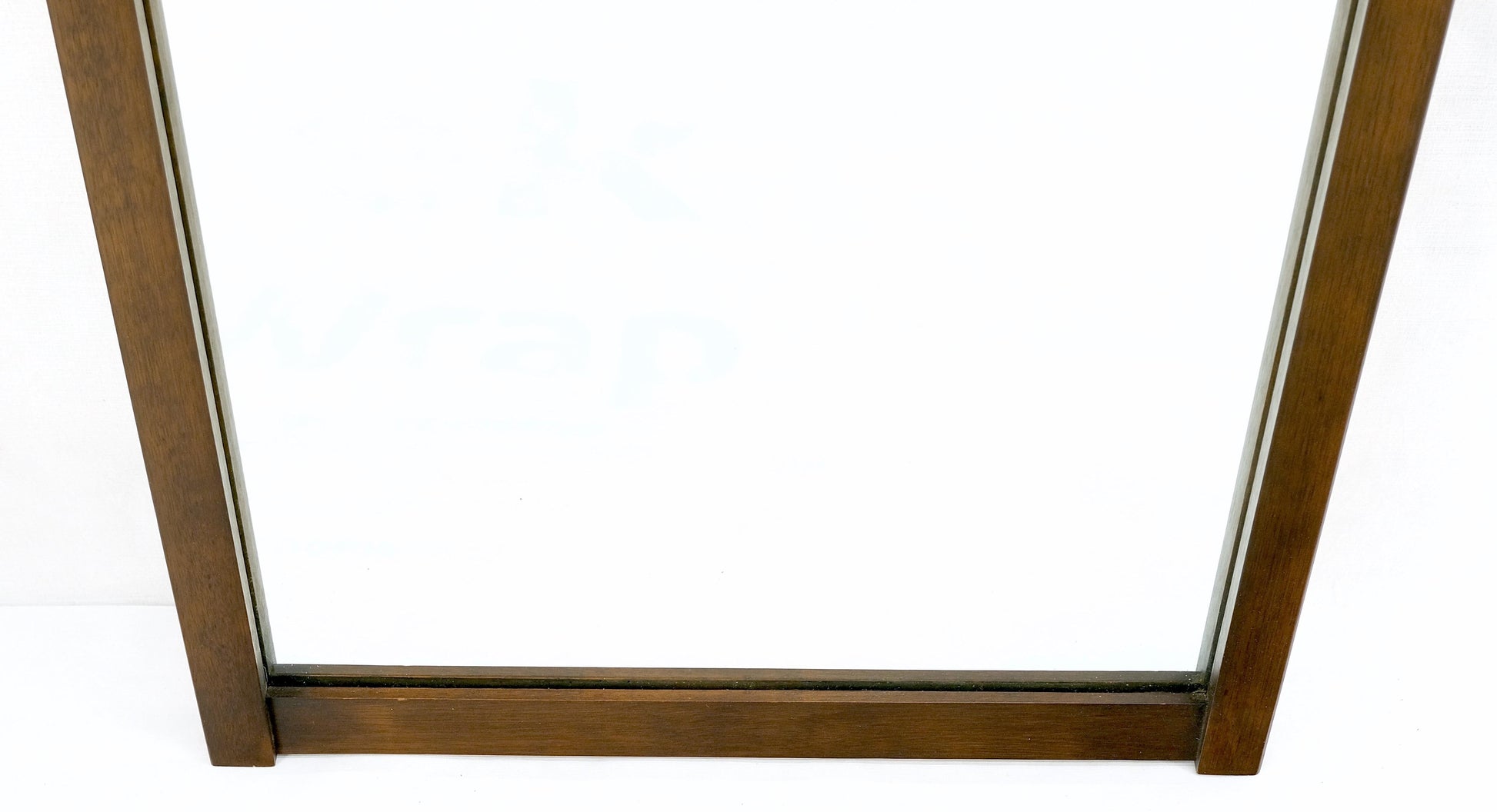 EstablishedLines Mid-Century Modern Walnut Hanging Wall Mirror