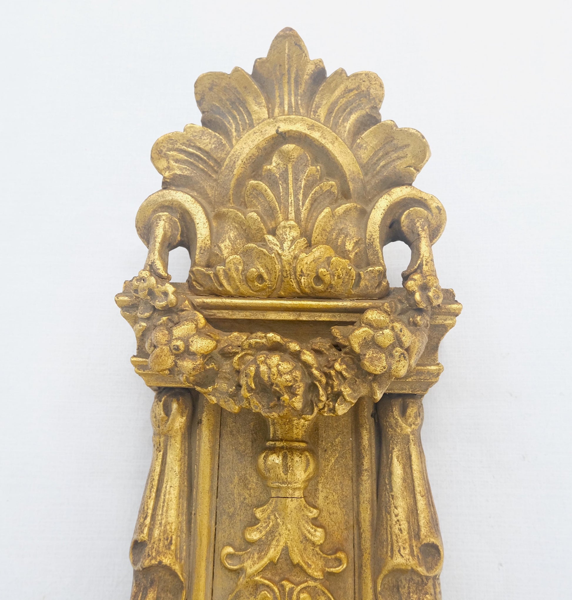 EstablishedLines Gold Gilt Gesso Frame German Decorated Wall Plaque Plate c1920s