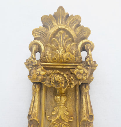 EstablishedLines Gold Gilt Gesso Frame German Decorated Wall Plaque Plate c1920s